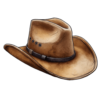 Watercolor Cowboy Hat