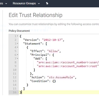 AWS Trust Relationship Configration