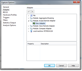 Omnipeek new adapter dialog