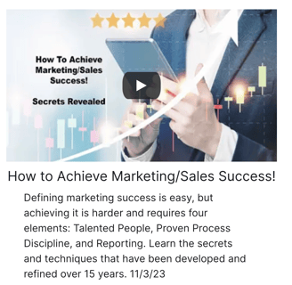 How to achieve marketing success