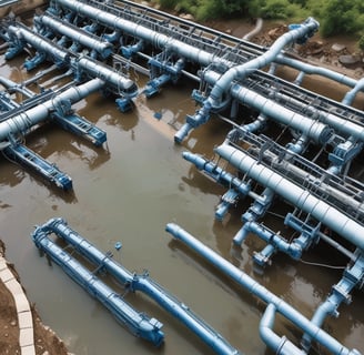 A modern automobile assembly line with a focus on a white car, which is surrounded by robotic arms. The setting is a highly automated factory environment, with various machinery and industrial equipment visible around. The car appears to be in the process of being assembled or inspected by the robotic systems.