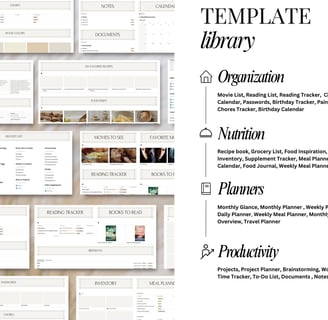 Notion planner 2025-2026, Notion template, dashbord