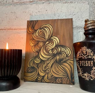 a candle with a candle and a candle on a table