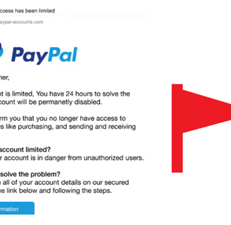 Paypal phishing email