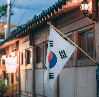 a Korean flag