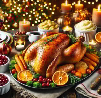 turkey on the dinner table