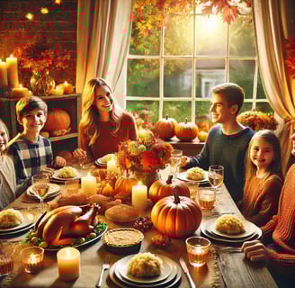 family having a dinner at dinning table
