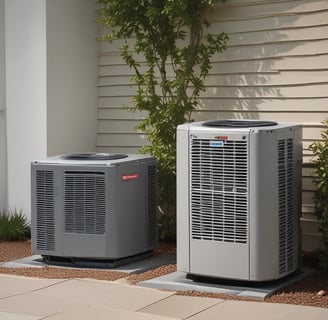 An outdoor air conditioning unit is mounted against a wall with a cracked and peeling surface. The unit displays a prominent TCL logo. Electrical cables are visible around the installation, with some pipes and barbed wire in the foreground, suggesting a secure or restricted area.