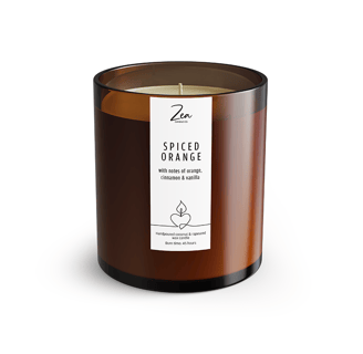 Spiced Orange Scented Amber Jar Candle