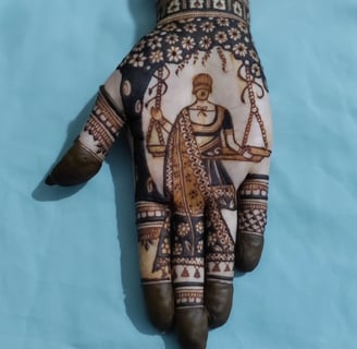 Heena design for palm