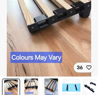 Ebay ad showing 3D printed Pedal Board brackets