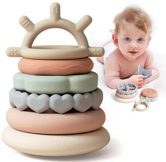  7-piece Stacking Ring Toys, crafted from high-quality