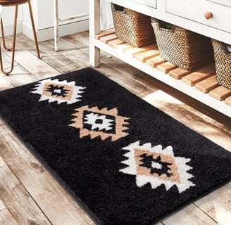 Boho Chic Rug, crafted from plush microfiber 