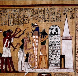 Ilustração de 1.300 a.C. mostra ritual funerário no Egito antigo