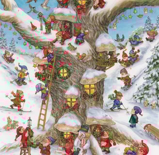 Traditional advent calendar