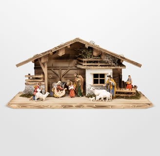 German carved nativity