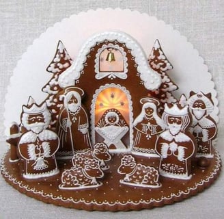 Gingerbread Nativity figures