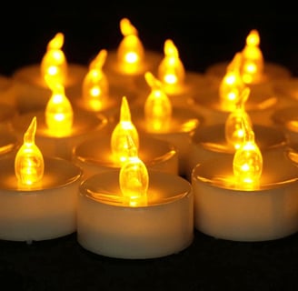 numerous LED candles