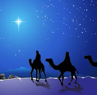 Magi following Star of Bethlehem