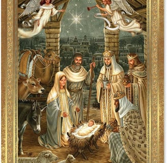 Nativity scene Christmas card