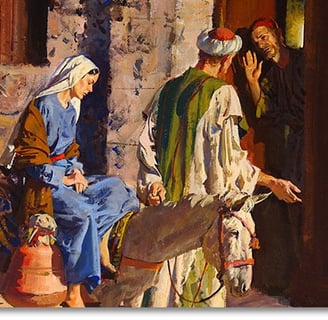 Mary and Joseph, No room at the inn
