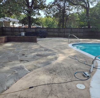 guys power wash & detailing after pressure washing pool deck in accokeek md house