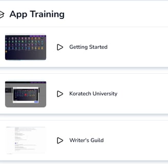screenshot of the Writer's Academy