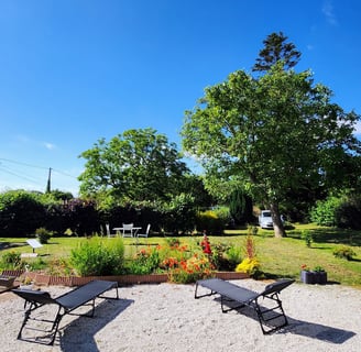 jardin du gîte dans le Cotentin