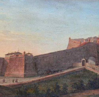 La Rocca Paolina prima della sua demolizione