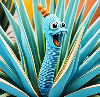 a cartoon image of a tequila worm