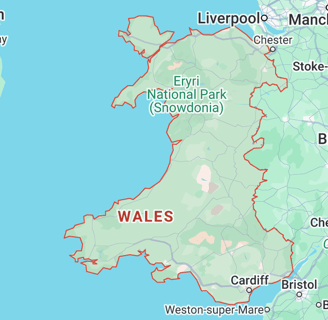 Map of Wales