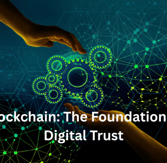 Visual representation of blockchain technology symbolizing the foundation of digital trust and secure transactions.