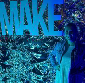 Posing with Make Wellness background