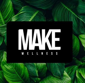 Maike Wellness company logo with leafy green background