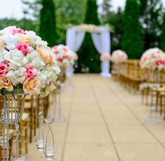 entrada dos noivos no casamento