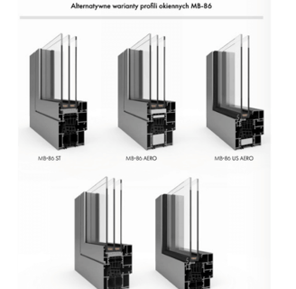 a series of four different types of window frames