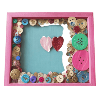 Painted and decorated Wooden Picture Frame