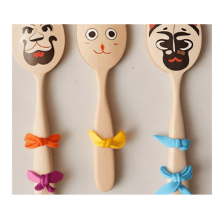 painted wooden spoons