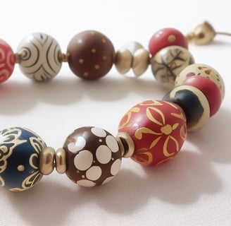 Painted Wooden Bead Jewelry