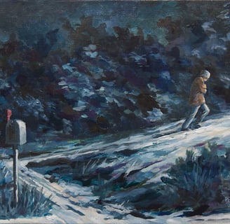 "Return Mail" Acrylic on Canvas $675