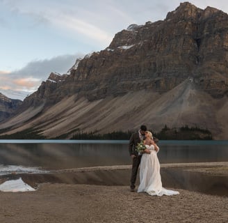 Banff elopement at Bow lake