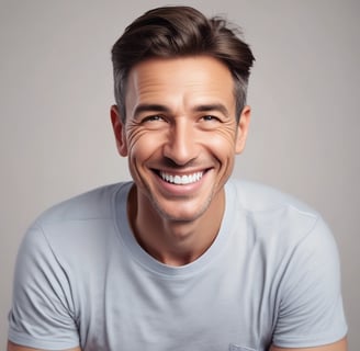 a person in blue gloves holding a toothbrush