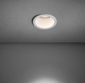 Foco empotrable EYE redondo blanco, con iluminación general cálida