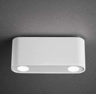 Aplique de pared MOON blanco de doble haz de luz, moderno y decorativo