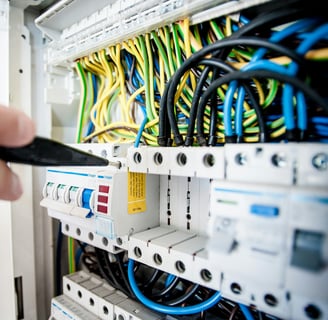 fuse box with wires