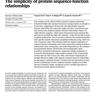 The simplicity of protein sequence-function relationships