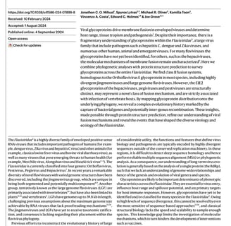 Mapping glycoprotein structure reveals Flaviviridae evolutionary history