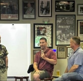 Josh Goldberg speaking on a panel to the Tampa region of FALI 