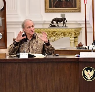 ray dalio dengan presiden ri prabowo subianto
