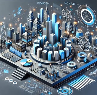 a cityscape with a lot of different types of buildings